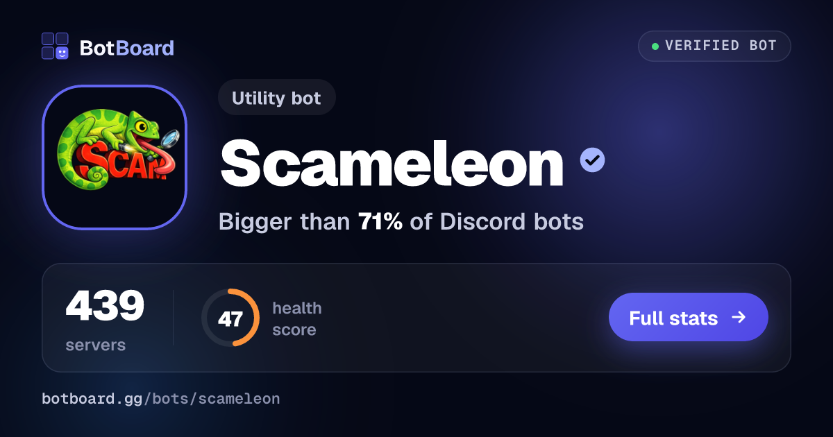 Share card for Scameleon