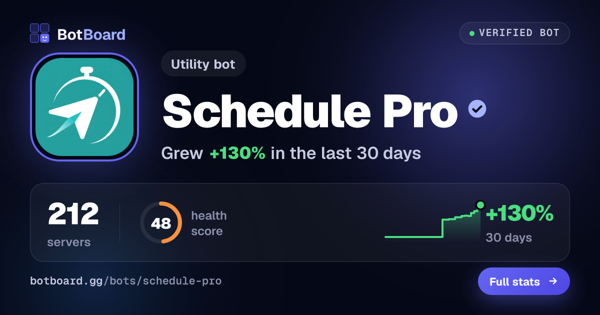 Share card for Schedule Pro