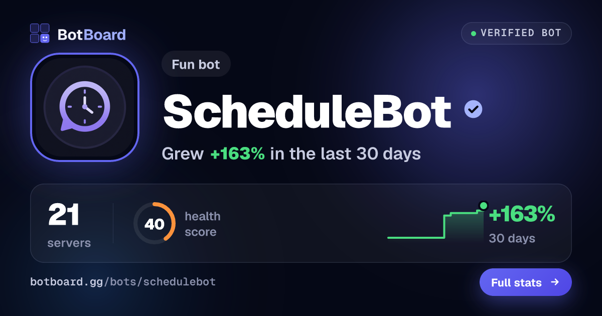 Share card for ScheduleBot