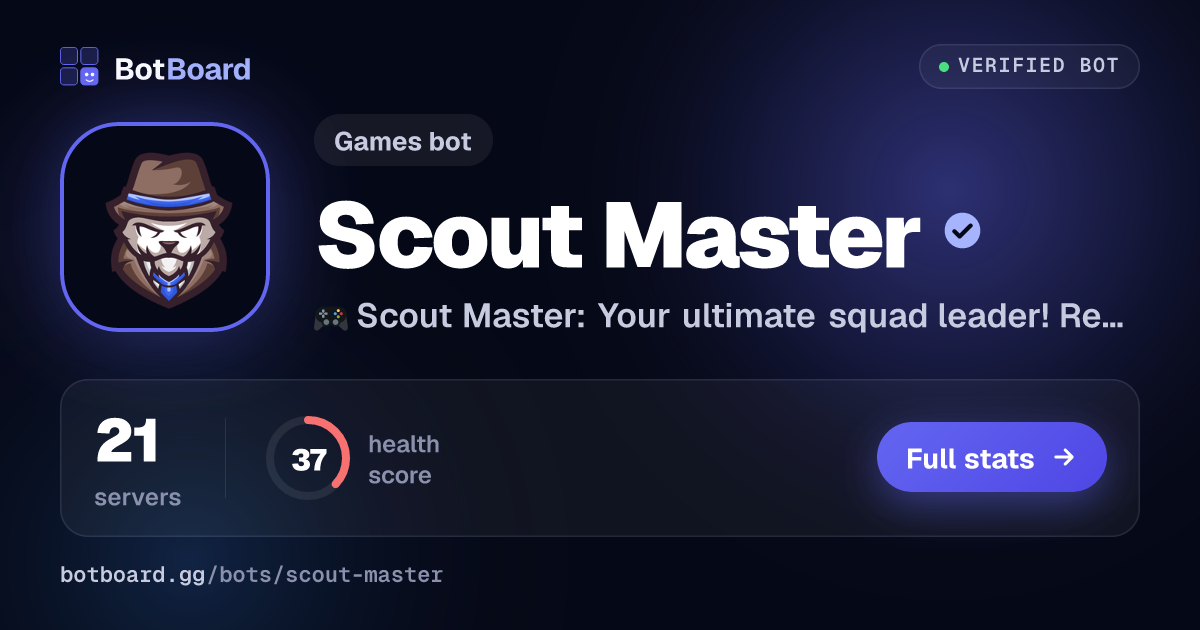 Share card for Scout Master