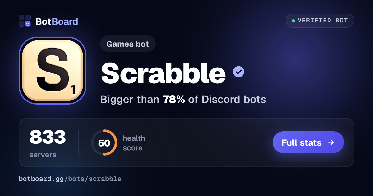 Share card for Scrabble