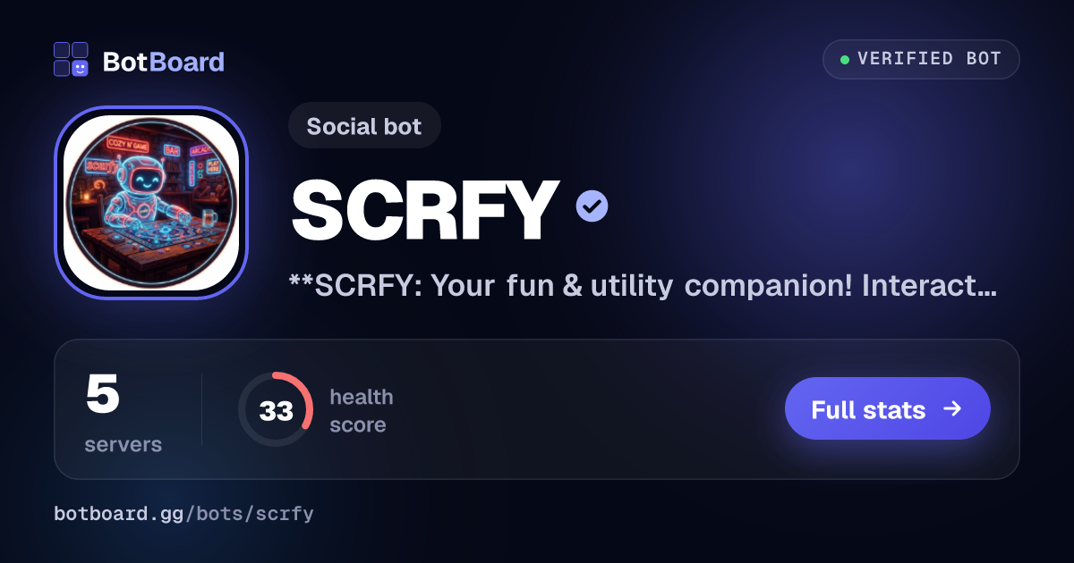 Share card for SCRFY