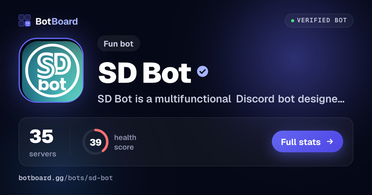 Share card for SD Bot