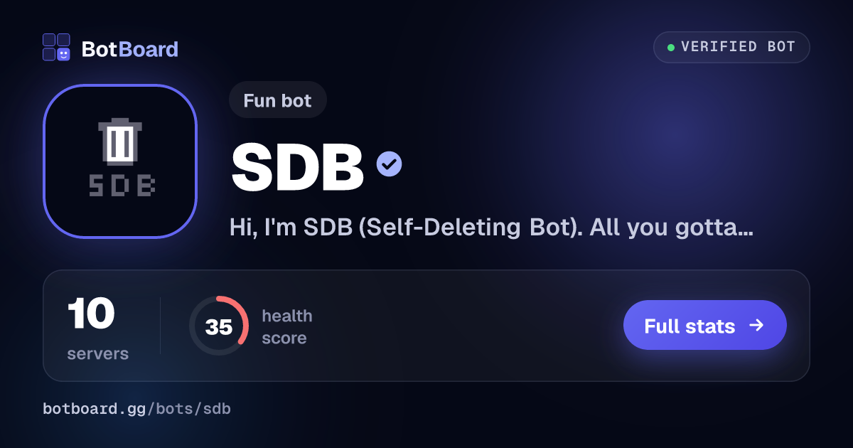 Share card for SDB