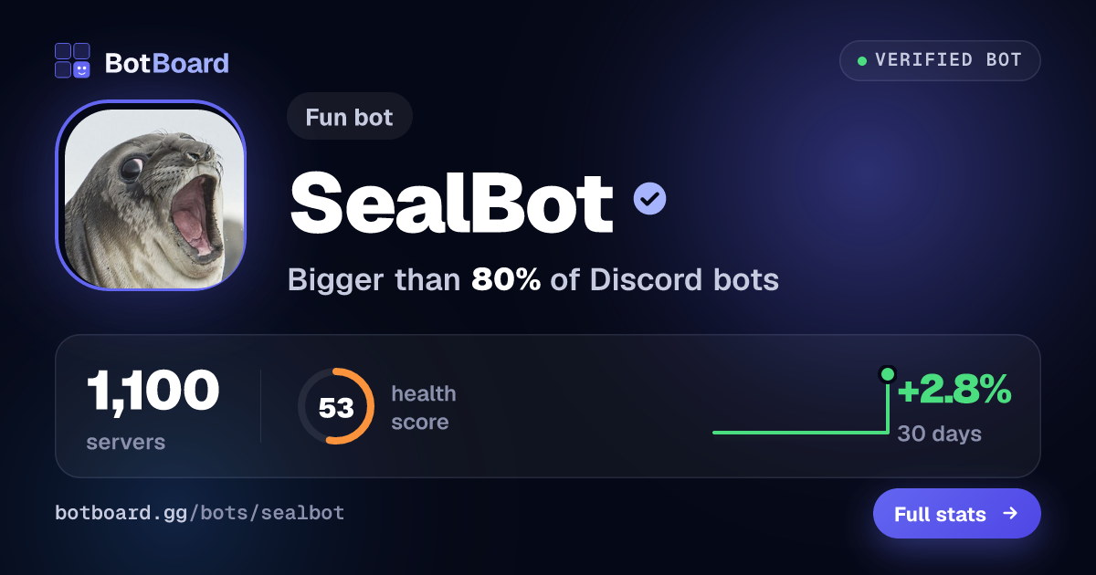 Share card for SealBot