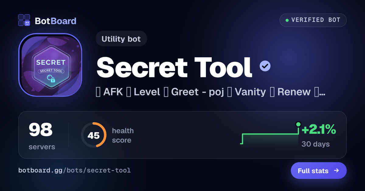 Share card for Secret Tool