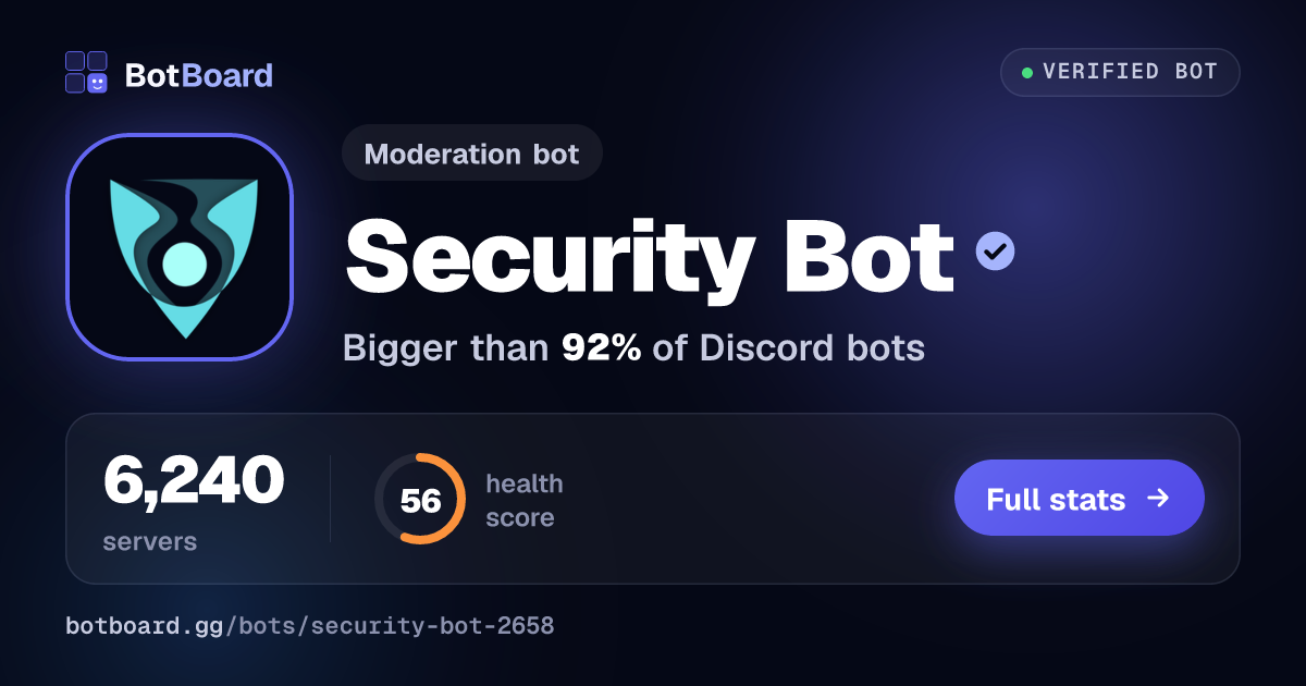 Share card for Security Bot