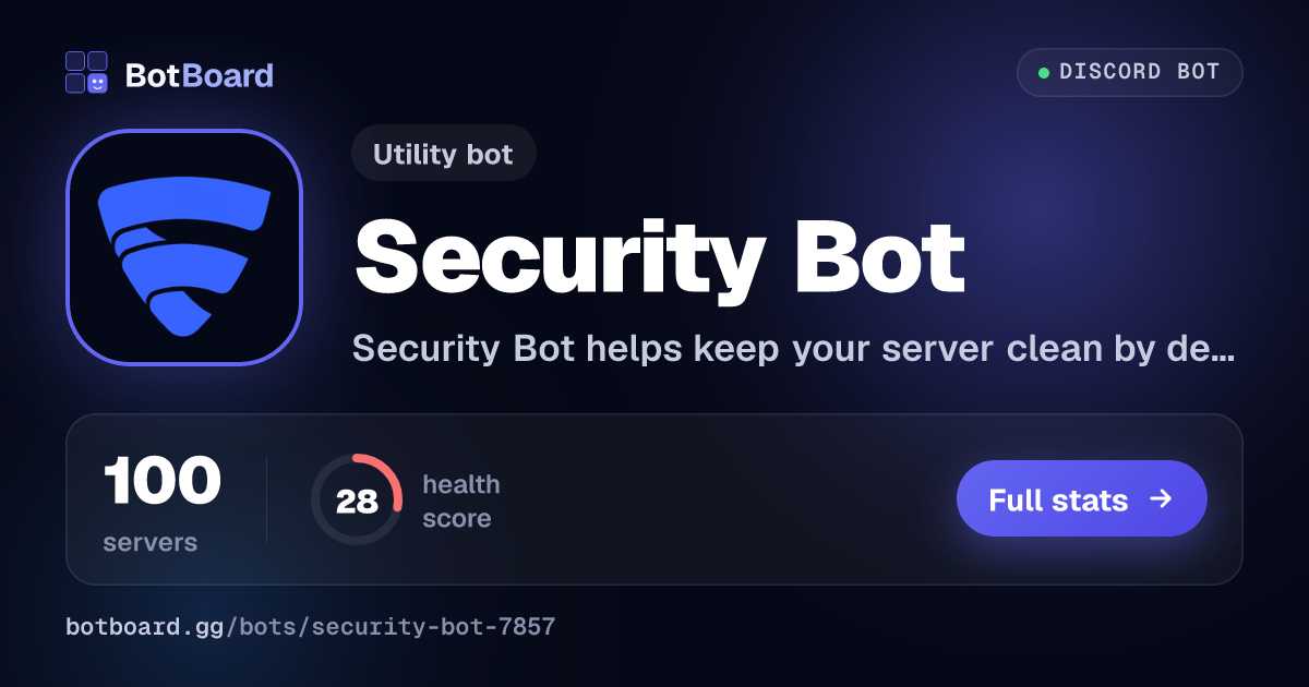 Share card for Security Bot