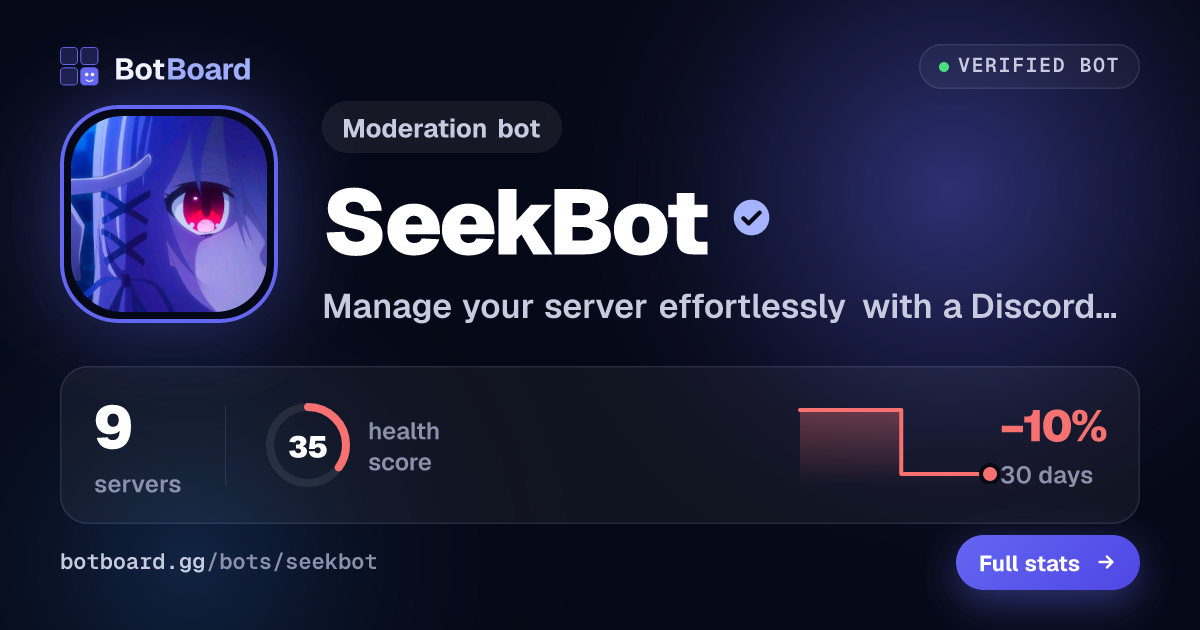 Share card for SeekBot