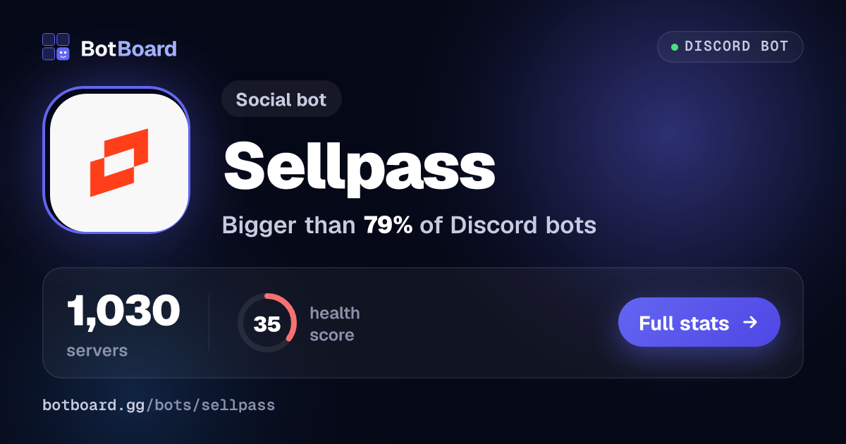Share card for Sellpass
