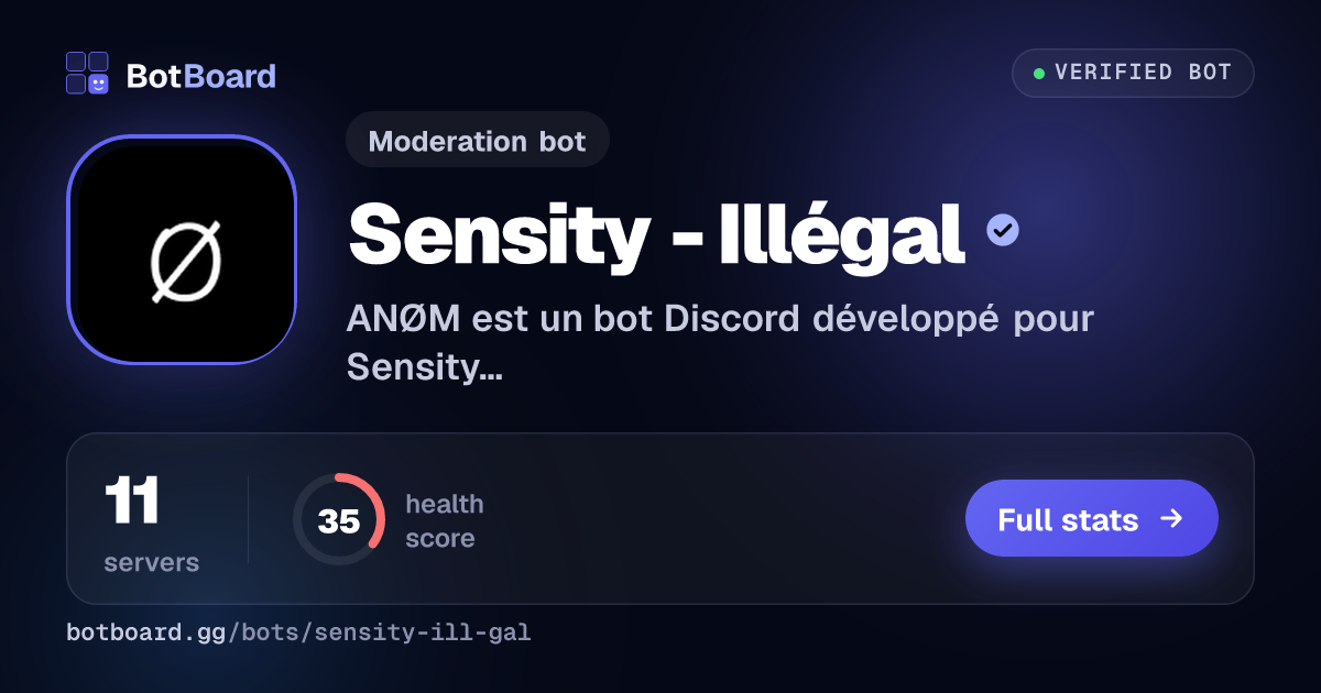 Share card for Sensity - Illégal