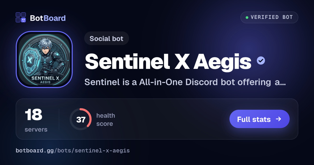 Share card for Sentinel X Aegis