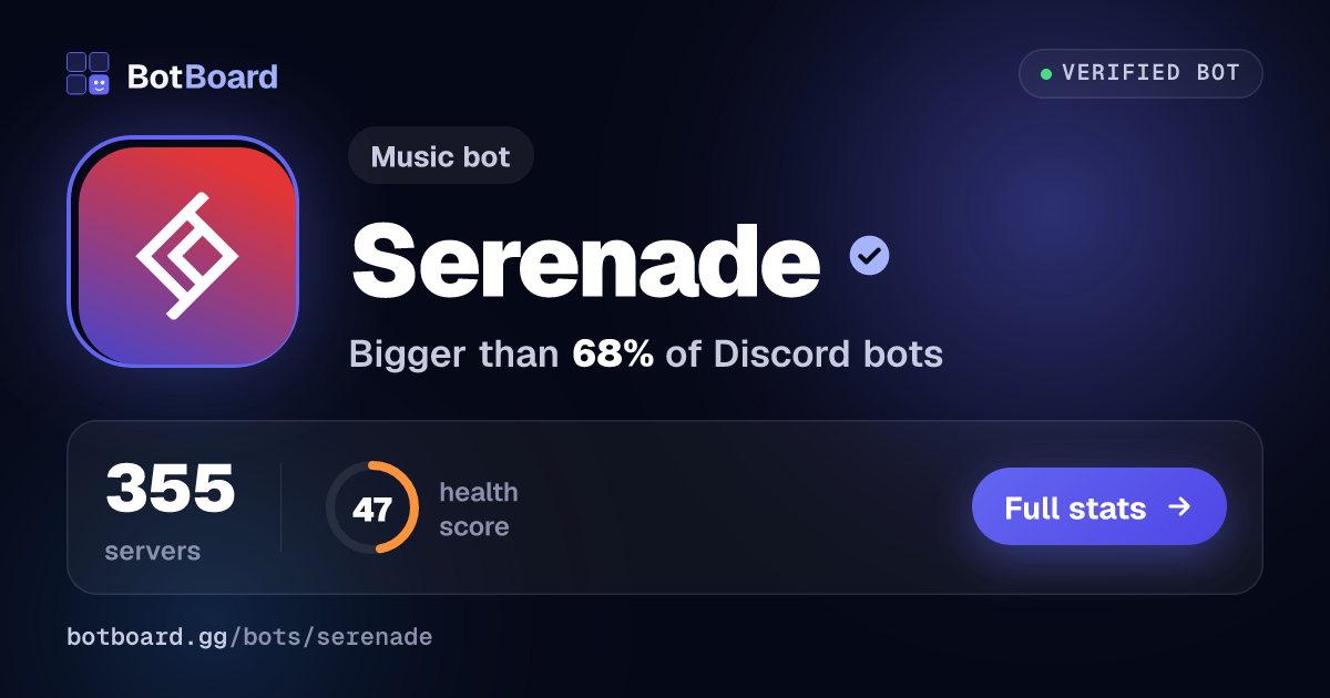 Share card for Serenade