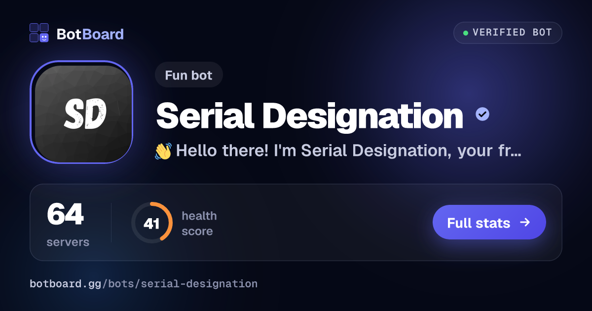 Share card for Serial Designation
