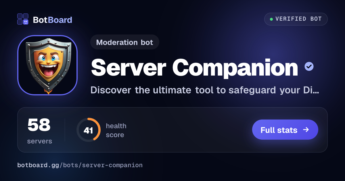 Share card for Server Companion