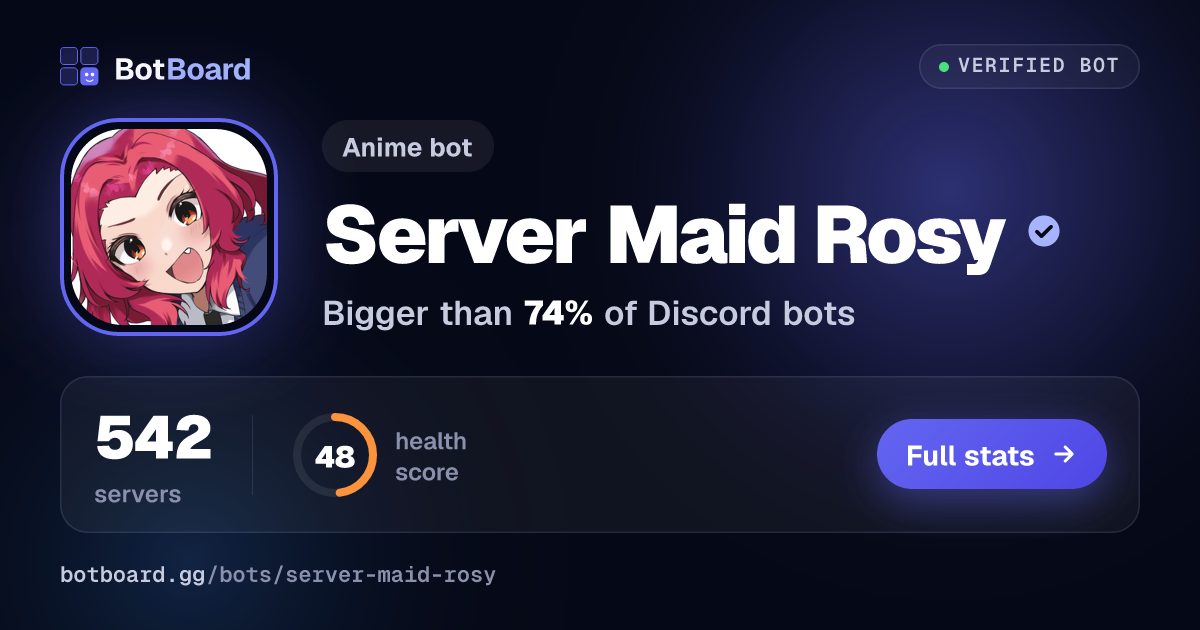 Share card for Server Maid Rosy