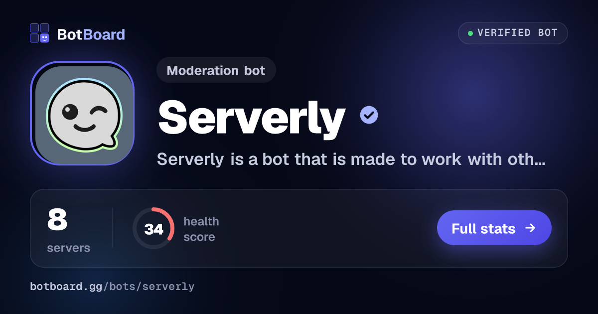 Share card for Serverly