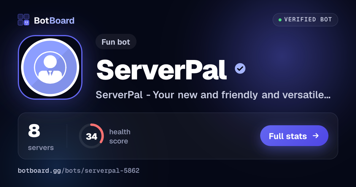 Share card for ServerPal
