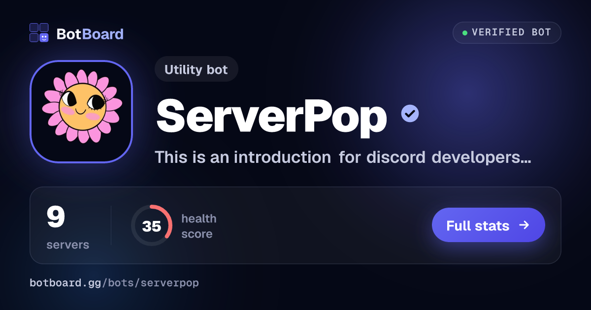 Share card for ServerPop