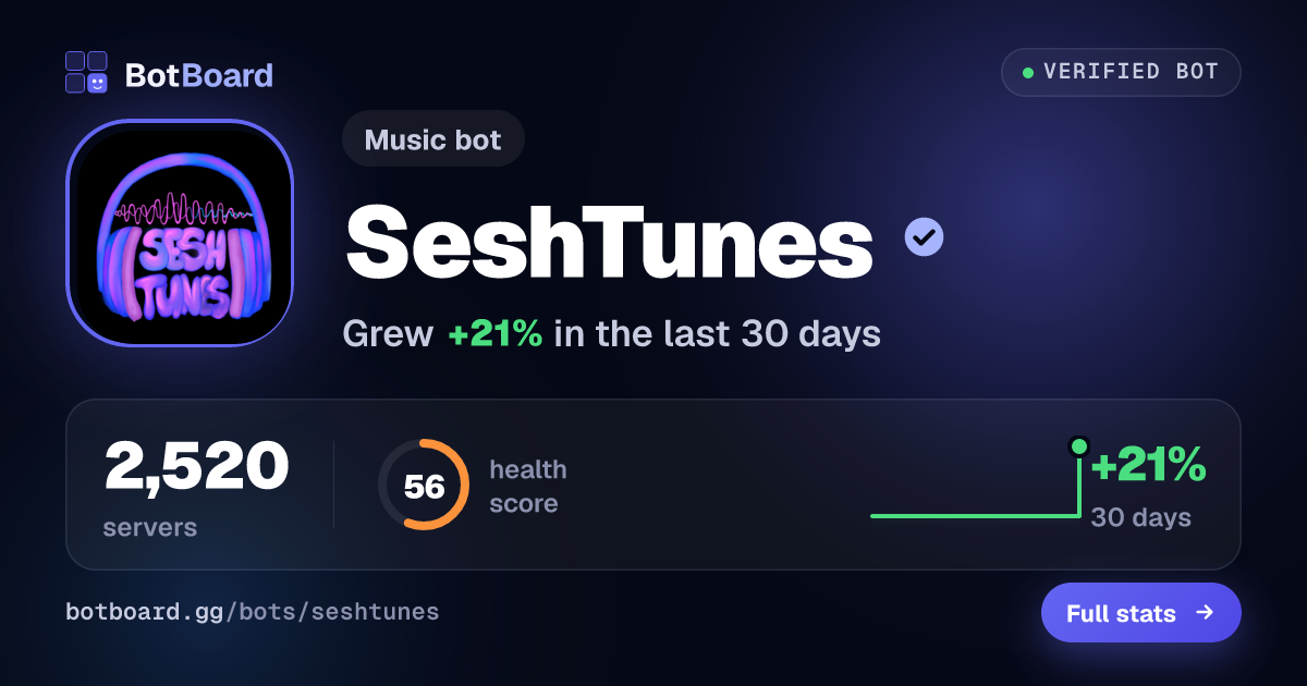 Share card for SeshTunes