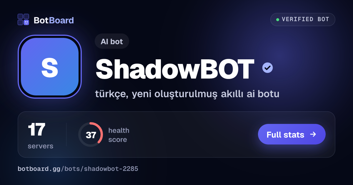 Share card for ShadowBOT
