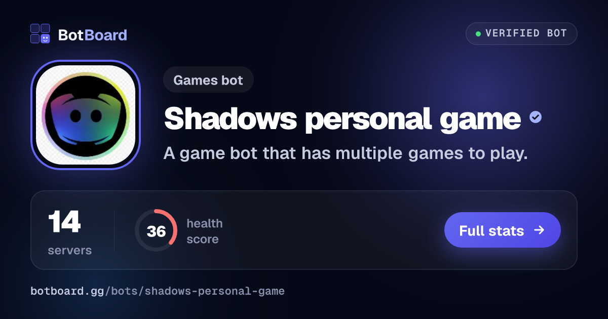 Share card for Shadows personal game