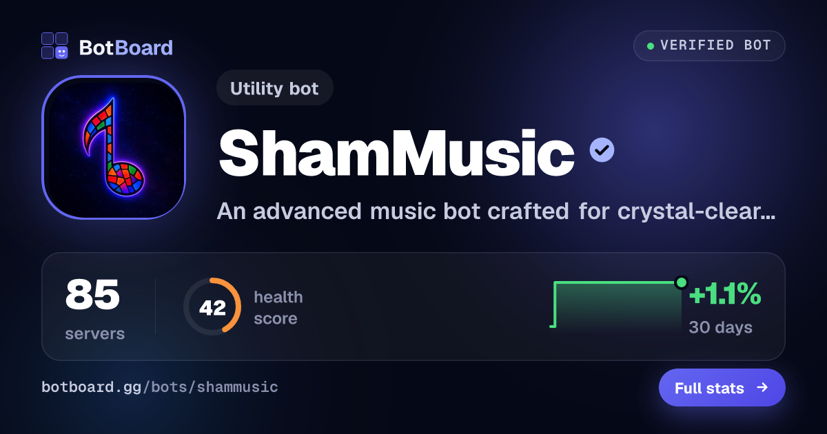 Share card for ShamMusic