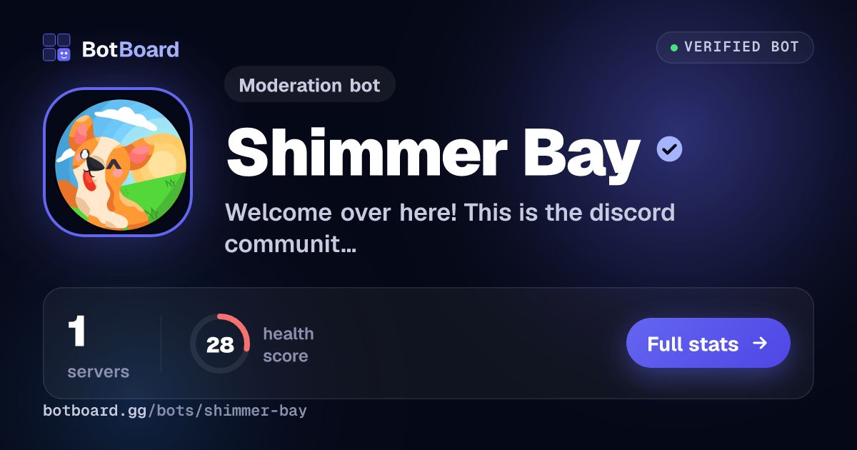 Share card for Shimmer Bay