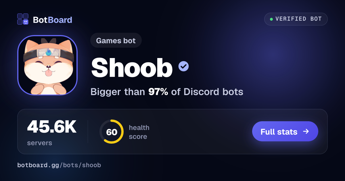 Share card for Shoob