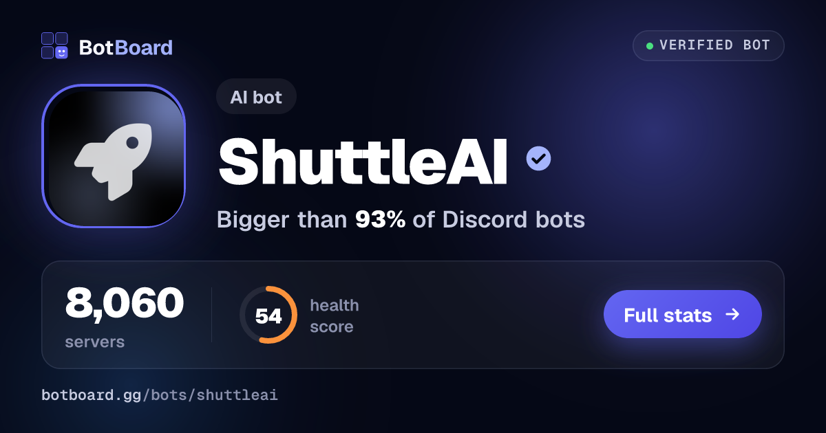 Share card for ShuttleAI
