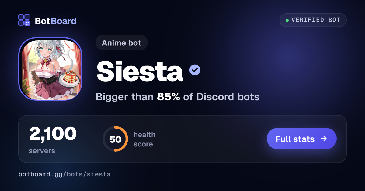 Share card for Siesta