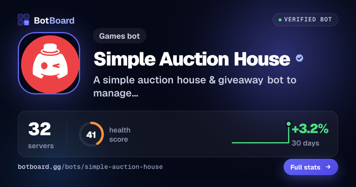 Share card for Simple Auction House