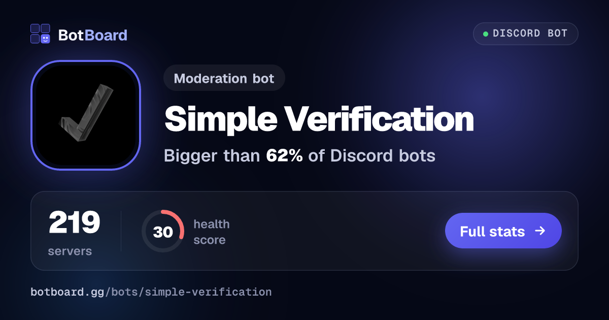 Share card for Simple Verification