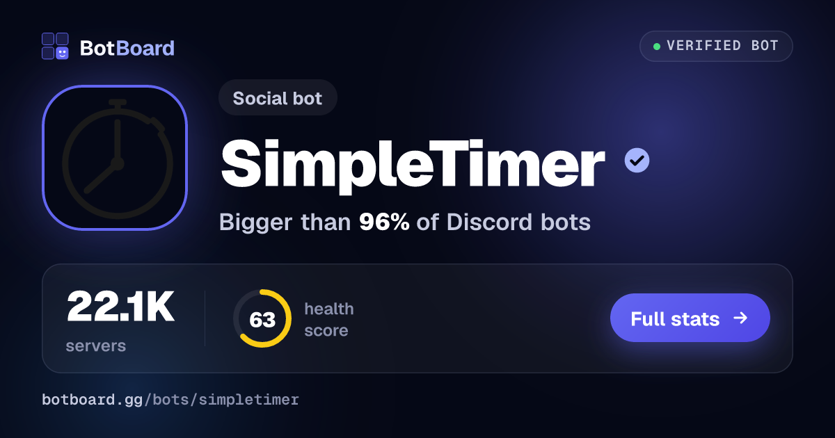 Share card for SimpleTimer