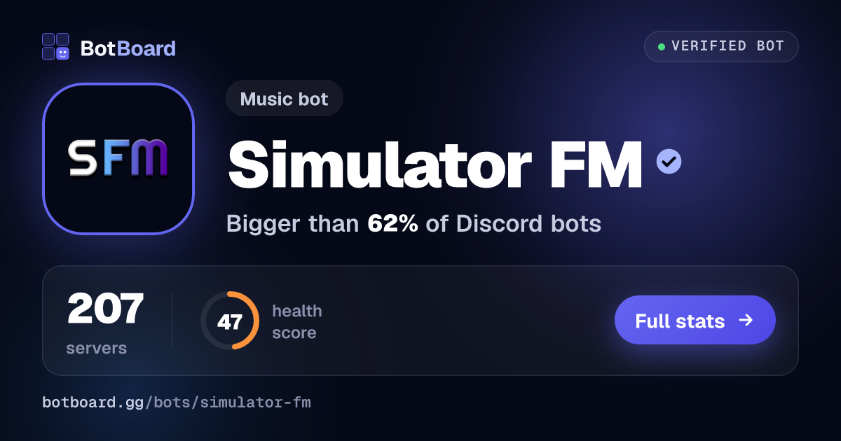 Share card for Simulator FM