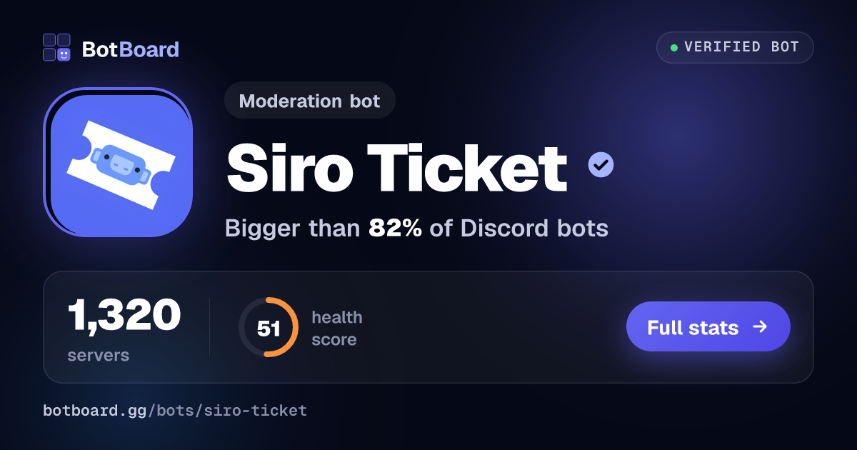 Share card for Siro Ticket
