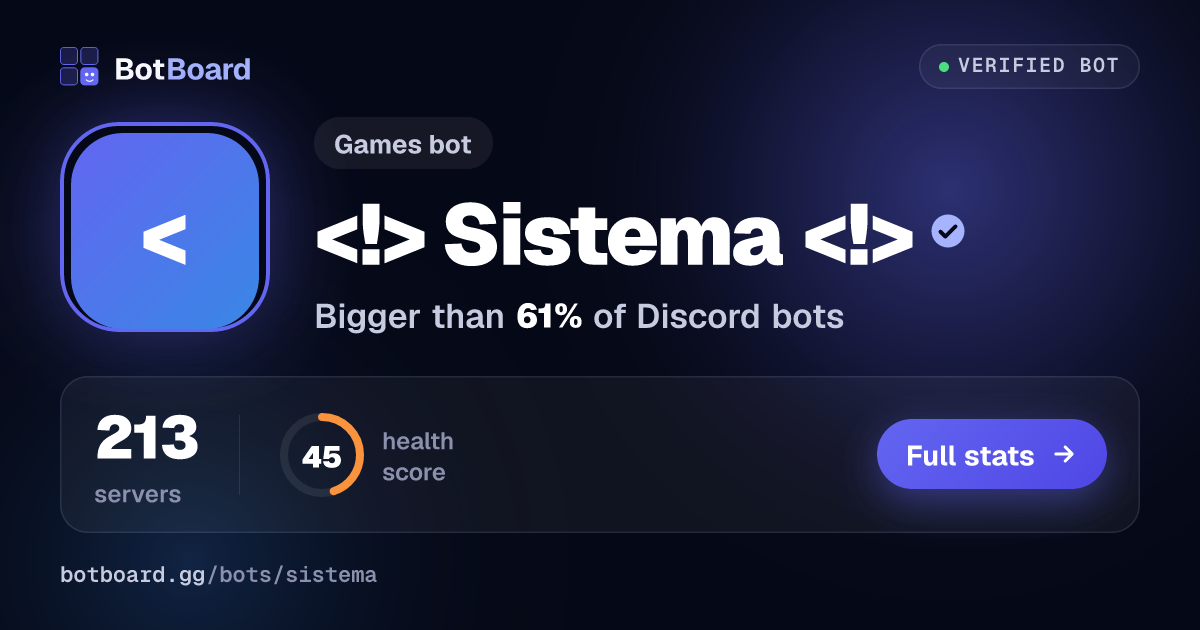 Share card for <!> Sistema <!>