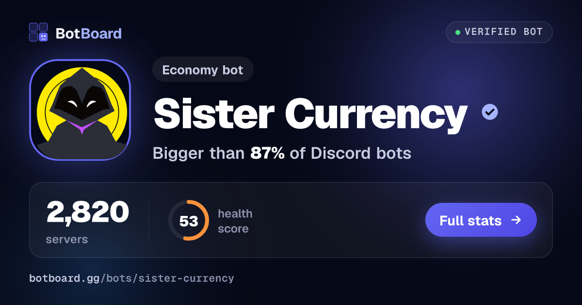 Share card for Sister Currency
