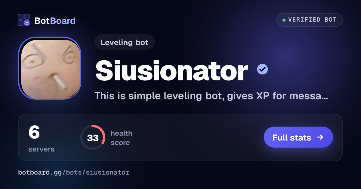 Share card for Siusionator