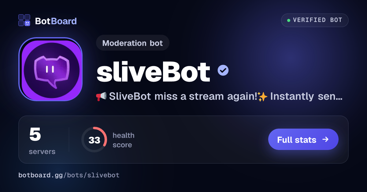 Share card for sliveBot