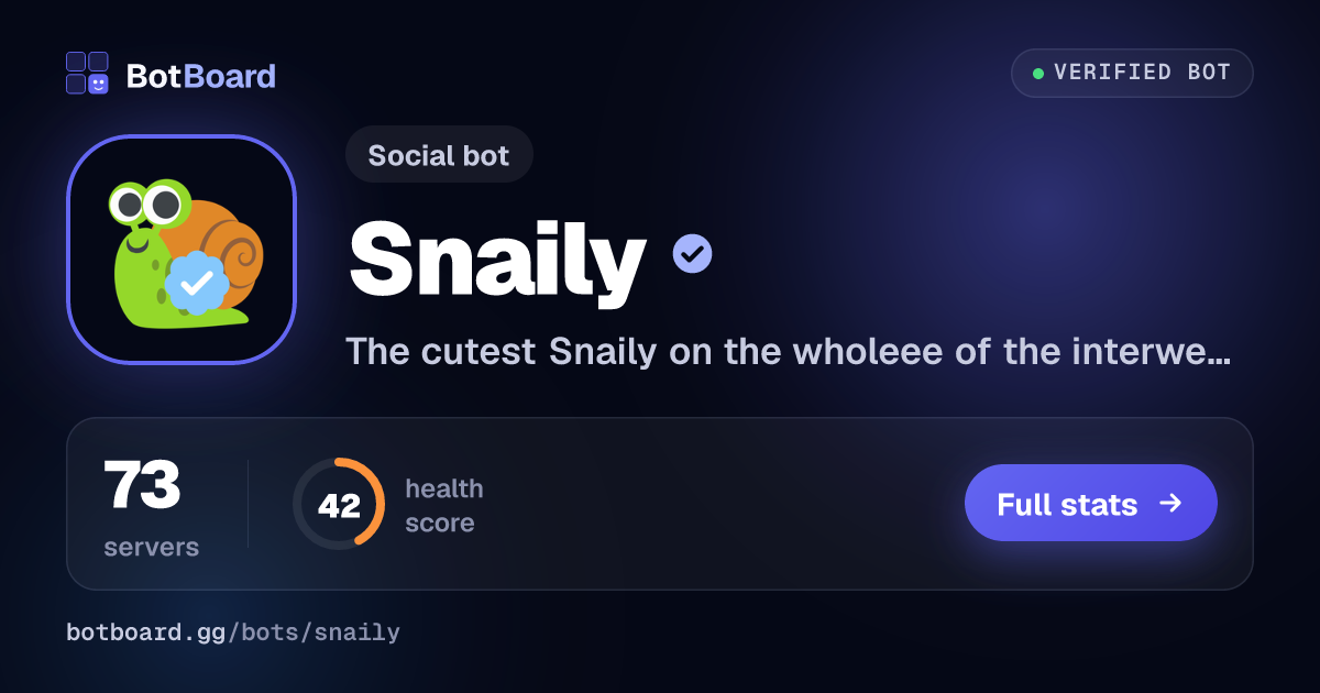 Share card for Snaily