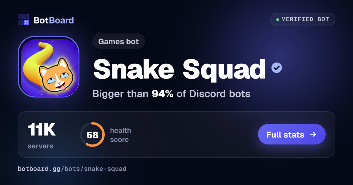 Share card for Snake Squad