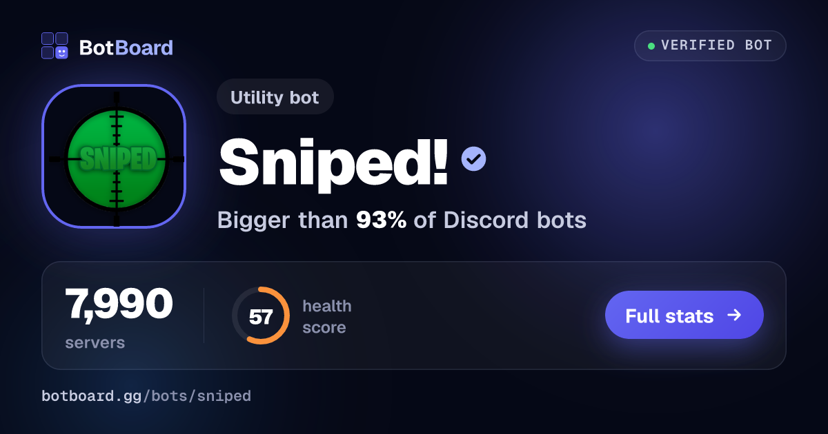 Share card for Sniped!