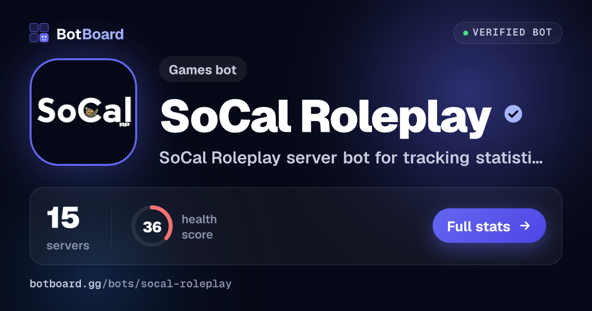 Share card for SoCal Roleplay