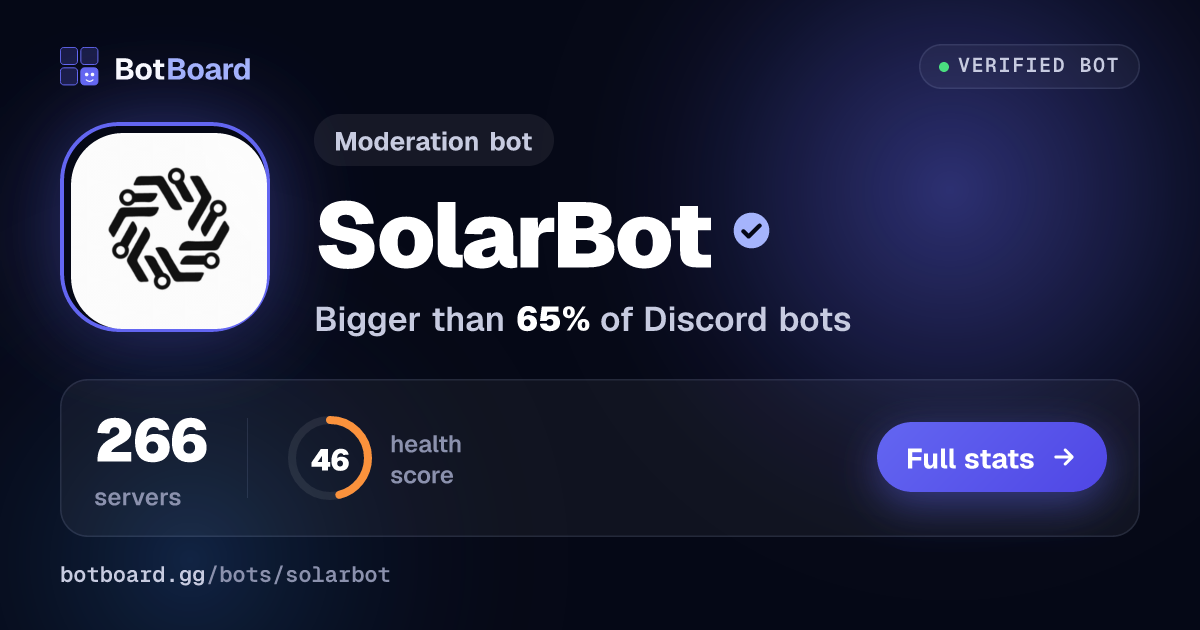 Share card for SolarBot