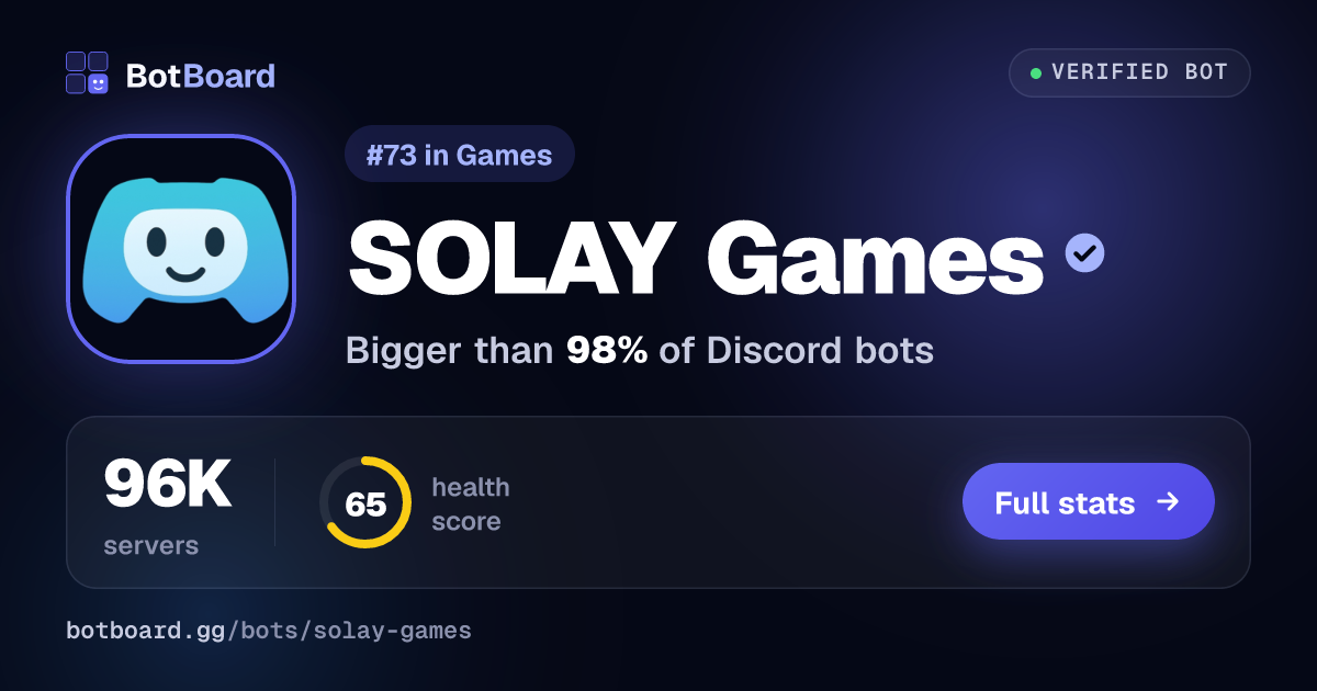 Share card for SOLAY Games