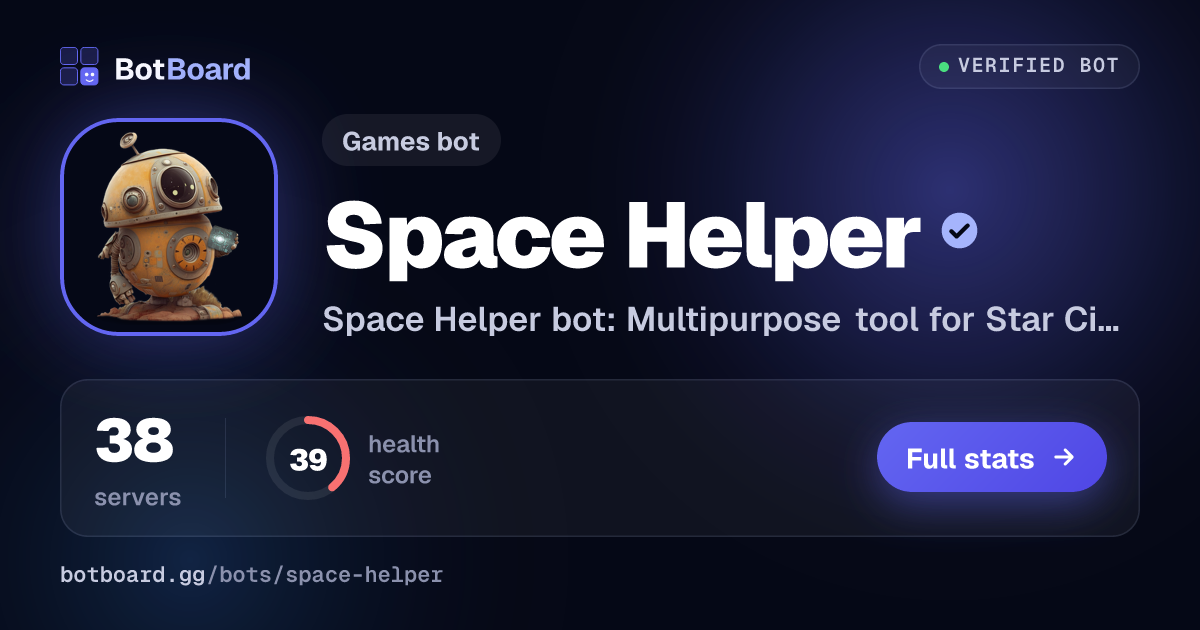 Share card for Space Helper
