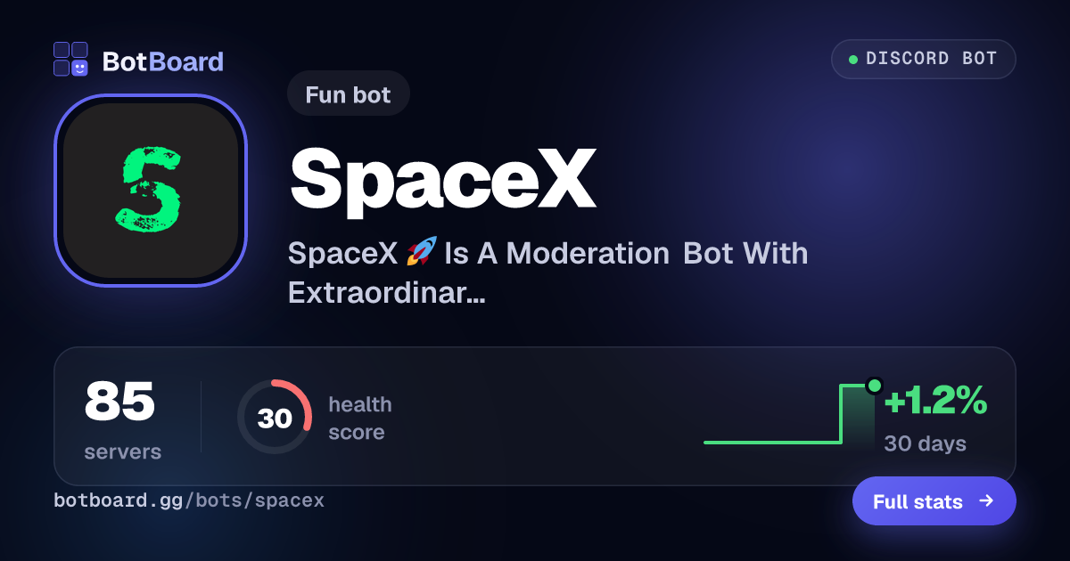 Share card for SpaceX 🚀