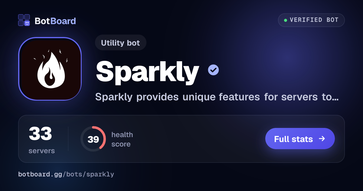 Share card for Sparkly