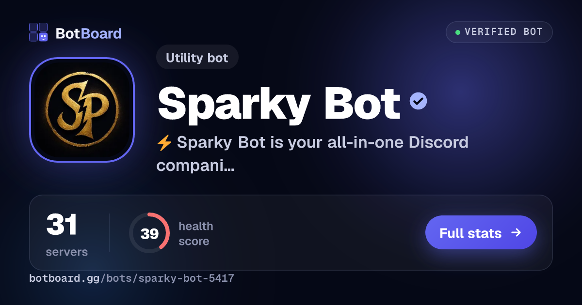 Share card for Sparky Bot